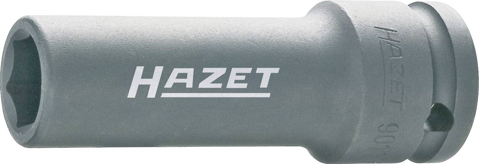 A metal 'Hazet' socket spanner, cylindrical in shape, with a matte finish.