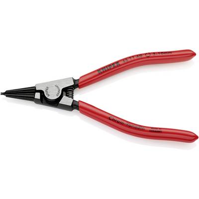 Red circlip pliers with black tips, labelled: 'Knipex 4611A0 3-10mm' and 'Chrome Vanadium Germany'.