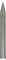 A metallic pointed tool tip or drill bit shown upright on a plain white background.