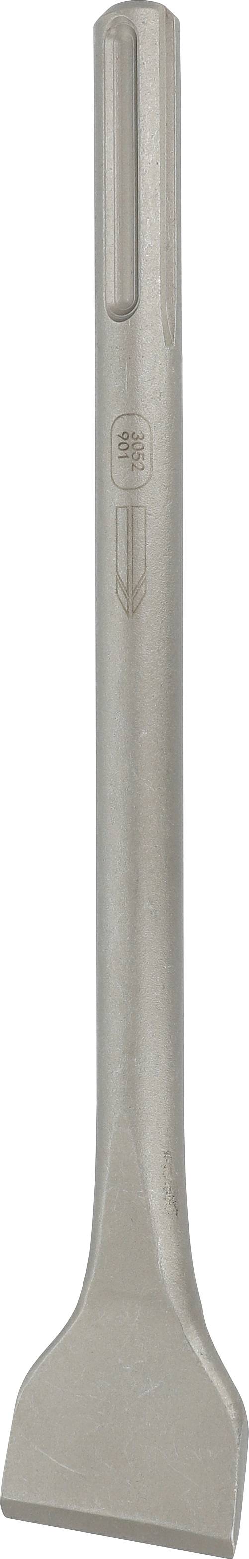 Metal chisel tool with a flat blade and a long shank, shown on a plain white background.