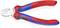 The image shows a red and blue side cutter with the inscription 'Knipex' and 'Vanadin-Super', suitable for precise cutting work.