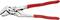 A red water pump pliers, ideal for gripping and holding pipes and hexagonal bolts, with an adjustable grip mechanism.
