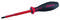 A black and red screwdriver with an ergonomic handle, suitable for cross-head screws.