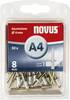 Novus Office 105082306 Blind rivet (Ø x L) 4 mm x 8 mm Aluminium Aluminium 30 pc(s)