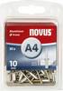 Novus Office 106437906 Blind rivet (Ø x L) 4 mm x 10 mm Aluminium Aluminium 30 pc(s)