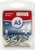 Novus Office 108964503 Blind rivet (Ø x L) 5 mm x 8 mm Aluminium Aluminium 30 pc(s)