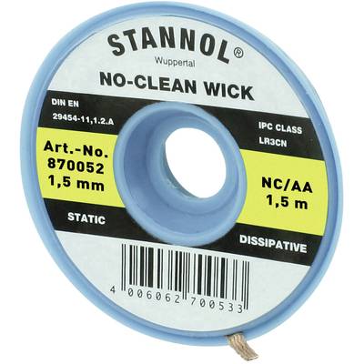 Stannol NC/AA Desoldering braid Length 1.5 m Width 1.5 mm 