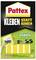'Pattex Kleben statt Bohren' adhesive strips packaging. Reusable strips for mounting without drilling, 2 kg capacity per strip, pack of 10.