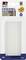 Dremel Glue Sticks Packaging, 7 mm diameter, pack of 12, suitable for hot glue guns at 165°C, in multiple languages.