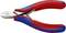 Side cutters with red and blue handles, ideal for cutting copper and hard wires up to 1.6 mm in diameter.