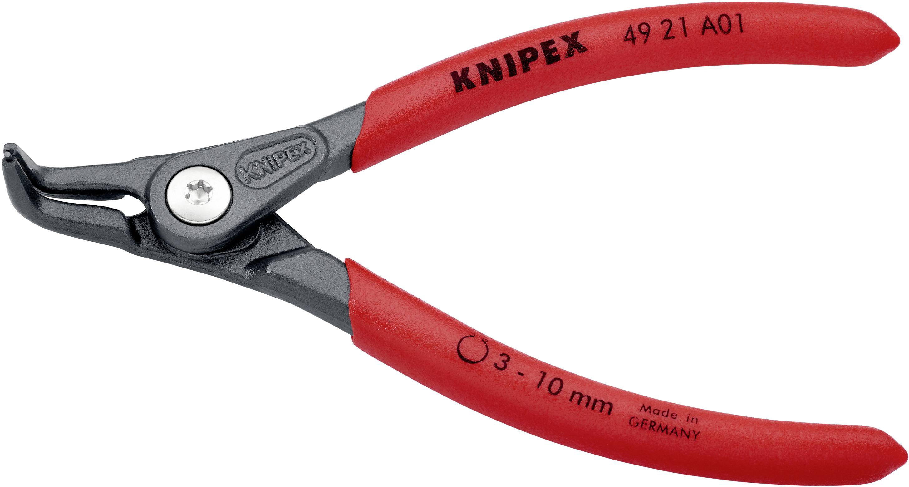 Knipex 49 21 A01 Circlip pliers Suitable for Outer rings 3-10 mm Tip shape (details) 90° angle