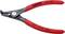 Pliers with red handles, suitable for cutting rings with a diameter of 3-10 mm, manufactured in Germany.