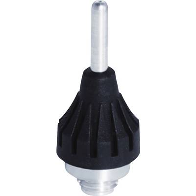 Black plastic nozzle with long, narrow metal connector, suitable for cleaning equipment or technical applications.