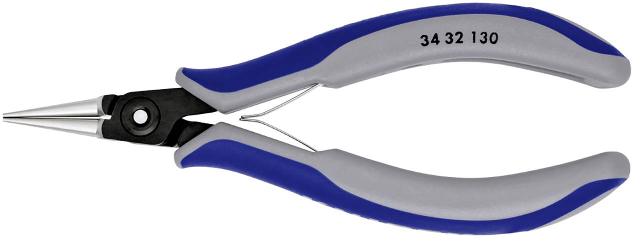 Pliers with blue and grey handles, suitable for precise work, such as in craftsmanship or model making.
