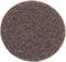 A round, brown scouring pad with a coarse, mesh-like structure, used for cleaning or surface treatment.