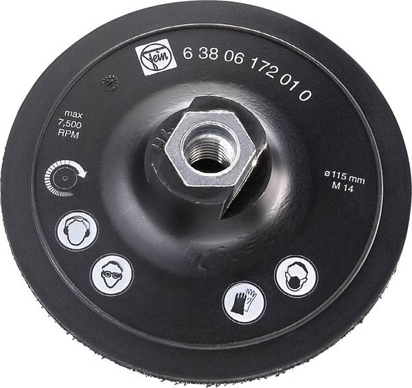 Fein 63806172010 Supporting disc with Velcro fastening part Diameter 115 mm