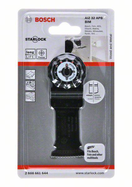 'Bosch Starlock Saw Blade AIZ 32 APB for Wood and Metal, compatible with Bosch, Fein and other Multi-tools. Durability and Precision.'