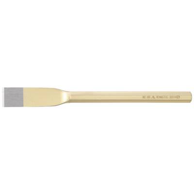 Chisel with a gold-coloured shaft and silver tip, suitable for stone or concrete work.