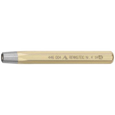 A hexagonal, metal punch with the inscription '446 004 RENNSTEIG No. 4'.