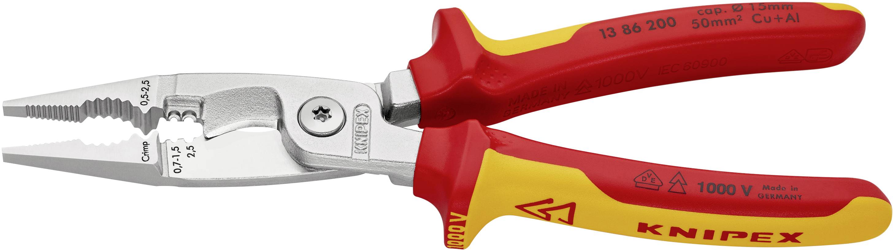 Knipex 13 86 200 13 86 200 Multifunction pliers 50 mm² (max) 0 awg (max) 15 mm (max)