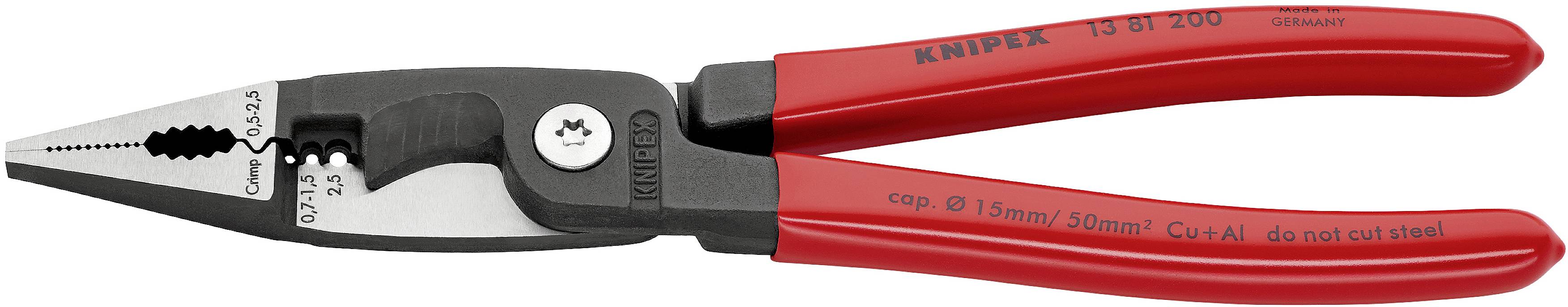 Knipex Knipex-Werk 13 81 200 Multifunction pliers 50 mm² (max) 0 awg (max) 15 mm (max)