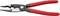 A red combination pliers made of metal, suitable for gripping, cutting, and stripping cables. Inscription: 'KNIPEX 10 87 200'.