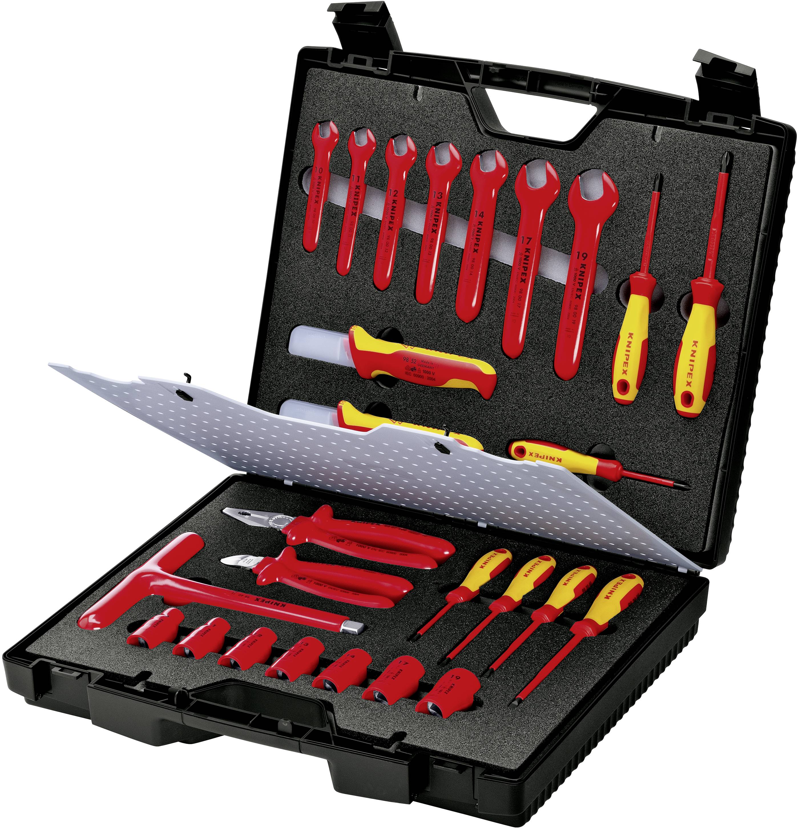 Knipex 98 99 12 26-Piece Electricians Tool Case | Conrad.com