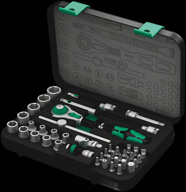 Wera 8100 SA 2 Zyklop Bit set Metric 1/4" (6.3 mm) 42-piece 05003533001