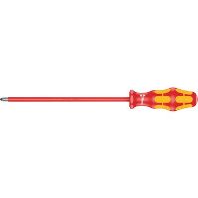 Red screwdriver with a yellow accent on the handle, suitable for cross-head screws.