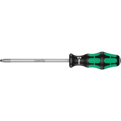 Phillips screwdriver with a green and black handle and silver blade. The brand name and 'Lasertip' are visible on the blade.