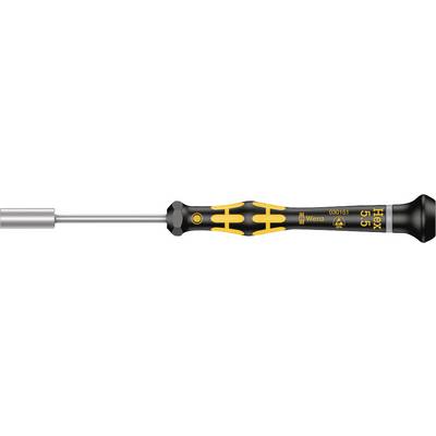 'Small screwdriver with a black handle and yellow details, suitable for precision work.'