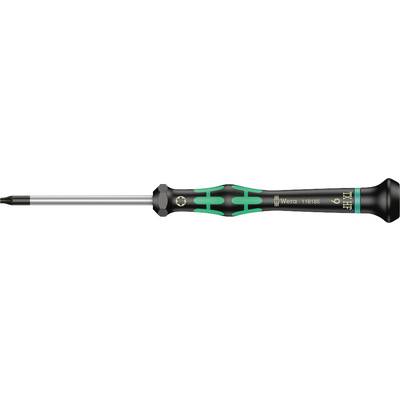 Screwdriver with green and black handle and Torx tip, model number 'TX 6 HF', suitable for precision work.