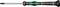 Screwdriver with green and black handle, suitable for precision work, displaying brand name and model number.