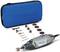A rotating multi-functional tool with accessories and a blue case. Ideal for grinding, engraving, and craft work.