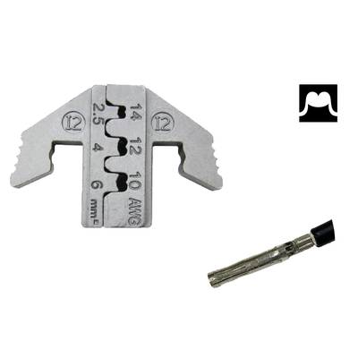 'Wire stripping pliers for stripping cables of various sizes, with size indications in mm and AWG.'