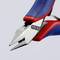A blue pair of pliers with red accents and sharp blades, marked with 'KNIPEX', against a light background.