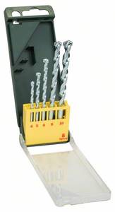 Bosch Accessories Promoline 2607019438 Carbide metal Masonry twist drill bit set 5-piece 4 mm, 5 mm, 6 mm, 8 mm, 10 mm  Cylinder shank 1 pc(s)