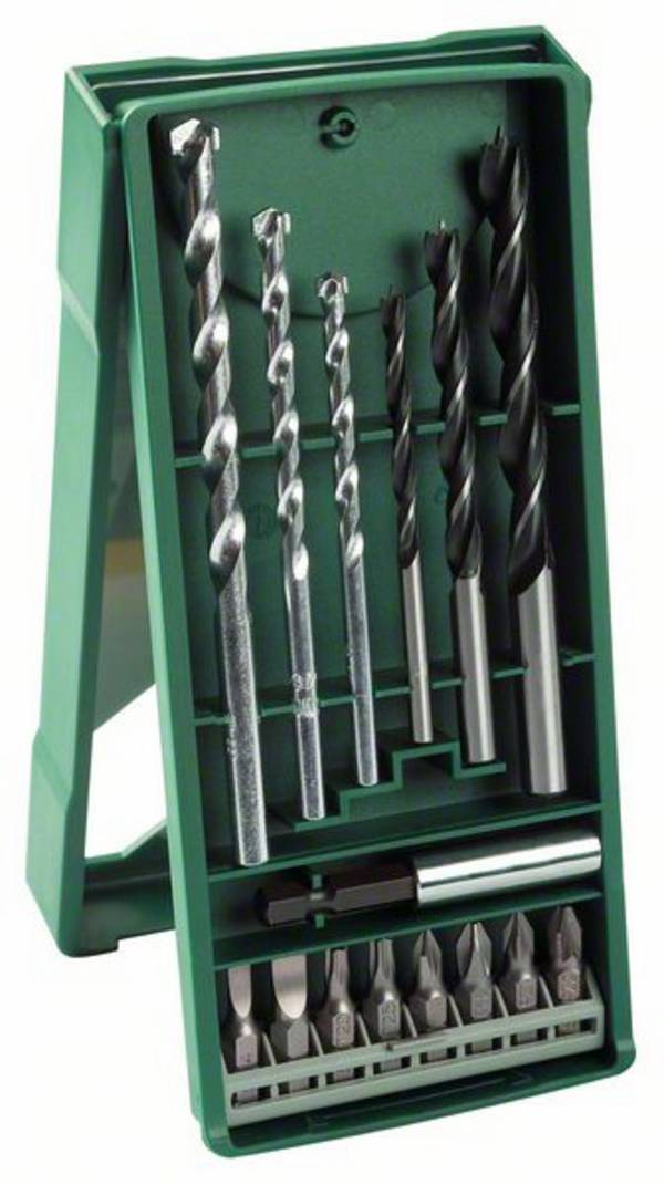 Bosch Accessories 2607019579 Promoline 15-piece Drill bit set Stone, Concrete, Wood, Masonry 4 mm, 5 mm, 6 mm, 8 mm