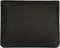 Black leather wallet in rectangular shape.