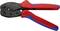 Crimping pliers with a red and blue handle, manufactured in Germany, suitable for cables from 0.14 to 6 mm².