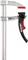 G-clamp by 'KliKlamp', silver and black-red, with an ergonomic handle.