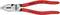 A red combination pliers by Knipex, suitable for piano wire up to 2.2 mm.