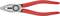Red combination pliers with metal jaws, bearing the inscription 'KNIPEX GERMANY'. They are used for gripping and cutting.