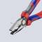 Red and blue combination pliers with ergonomic handles and serrated tips, suitable for versatile craft applications.