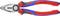 A red and blue combination pliers with insulated handles and embossed text '03 02 200'. Ideal for gripping and cutting tasks.