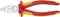 Pliers with red and yellow handles and a metal tip, certified for 1000V, with the inscription 'Made in Germany'.