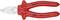 Red combination pliers with insulated handles, suitable for work up to 1000 V, compliant with IEC 60900.
