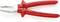Red combination pliers by Knipex with insulated handles, suitable for work up to 1000 volts.