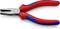 Pliers with red and blue handles, brand name visible on the handle, showing straight jaws and shiny metal, on a white background.