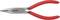 A red pointed pliers with metal jaws, suitable for precise work in electronics and crafts.